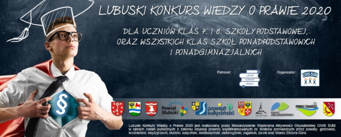 Ilustracja do informacji: Żagańscy Zwycięzcy Lubuskiego Konkursu Wiedzy o Prawie 2020