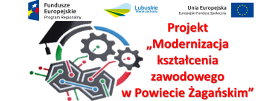 Baner: Projekt Modernizacja szkolnictwa zawodowego w Powiecie Żagańskim